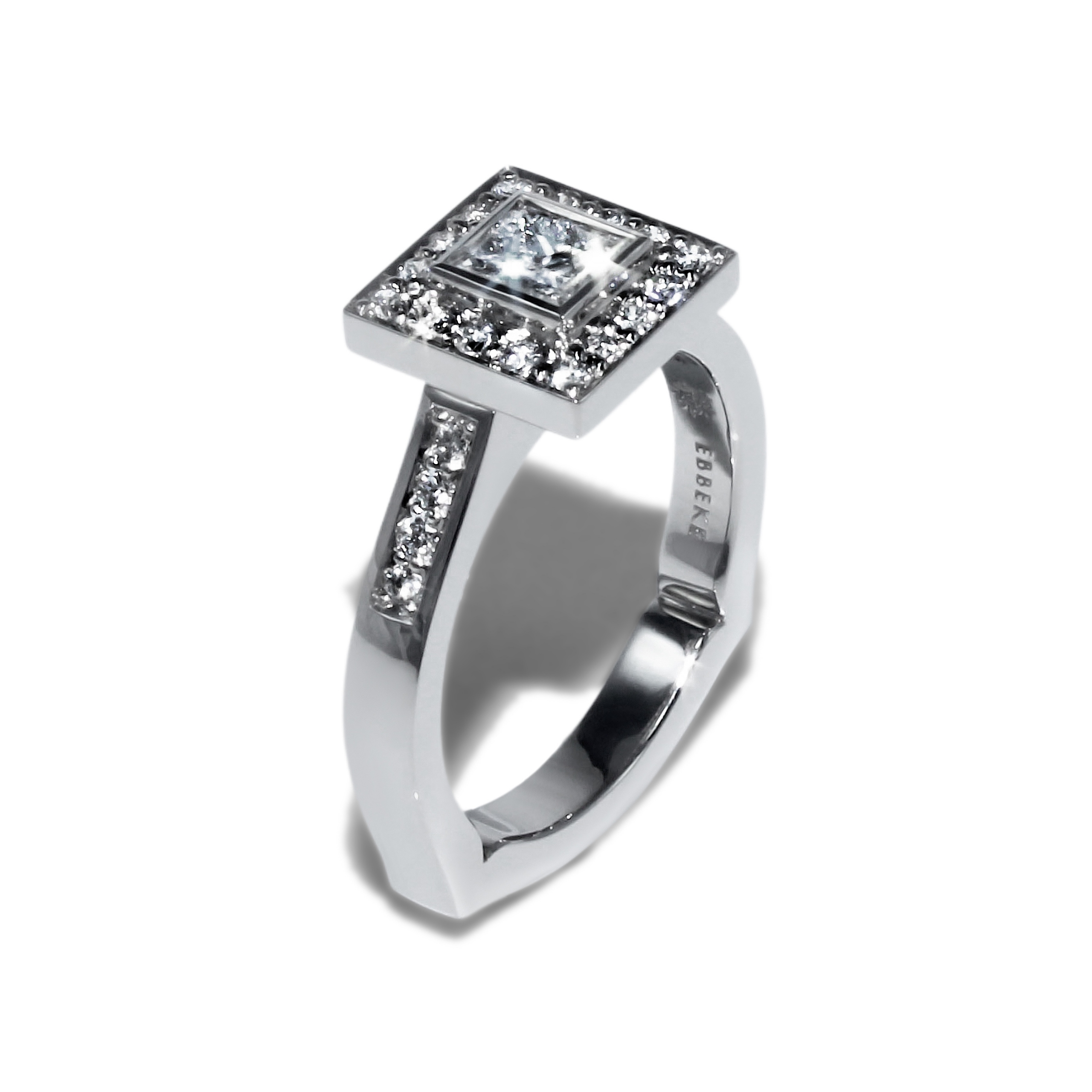 Square Diamond Cluster - Ebbeke & Co Jewellers