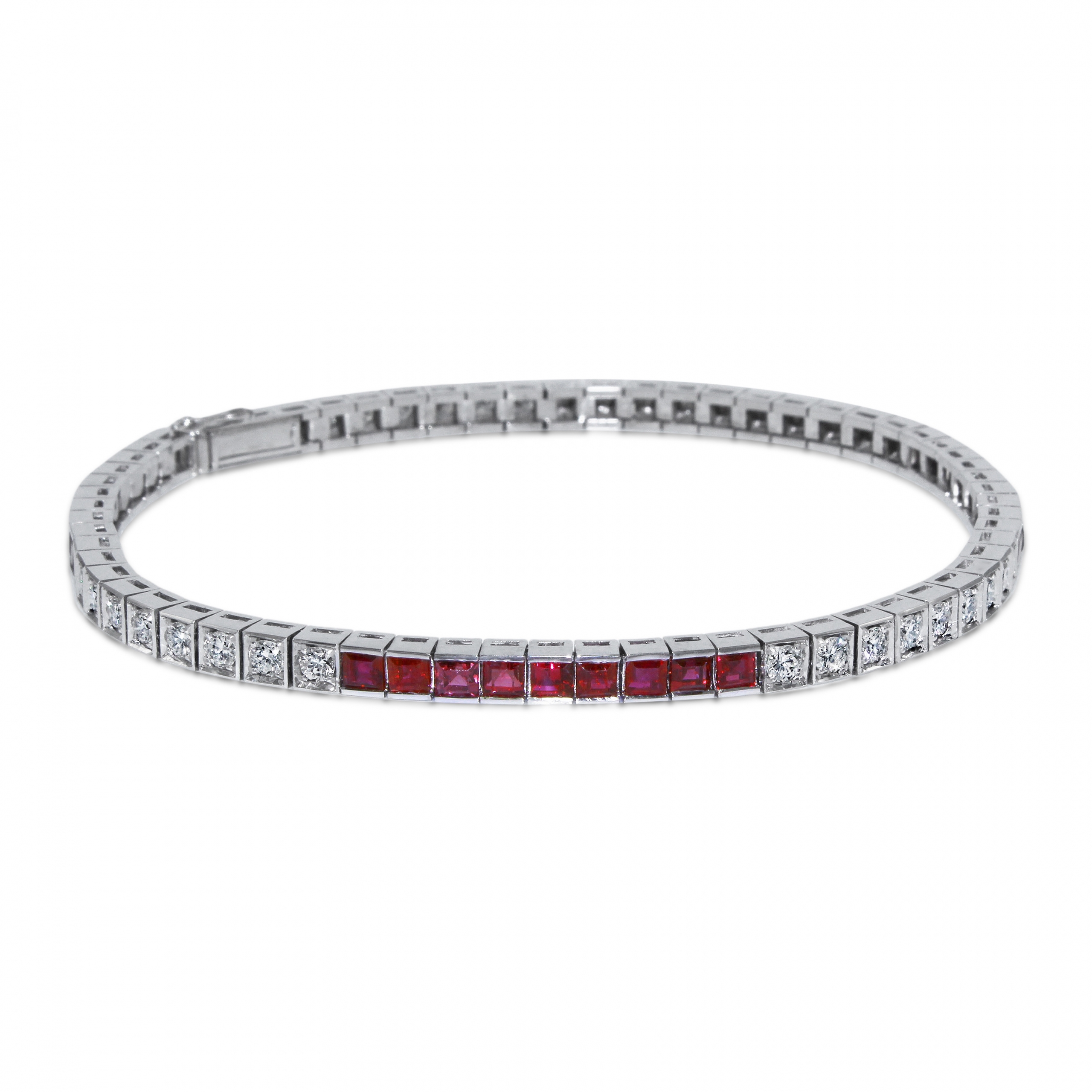 Ruby Bracelet, 14K Yellow Gold Ruby and Diamond Bracelet, Pear Shape Ruby  Bracelet, Diamond Bracelet, Cluster Bracelet, Gemstone